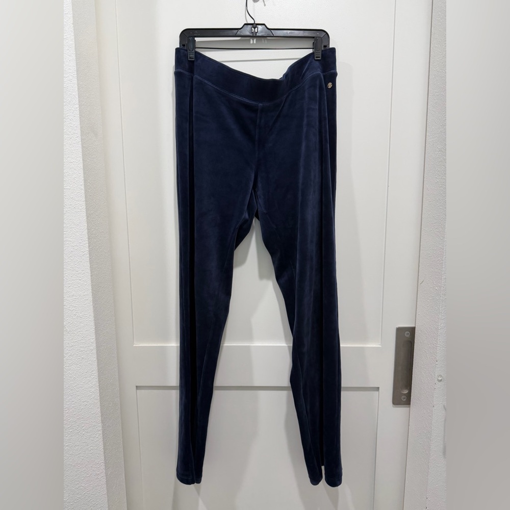 Lilly Pulitzer Velvet Velour Sweatpants Blue Purple XL